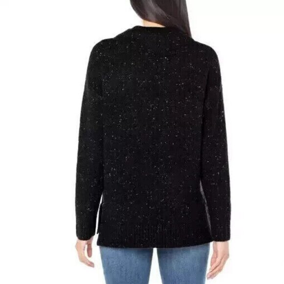 Well Worn Women's Soft Stretch Nep Yarn Sweater, Black, Size XL - Picture 3 of 3